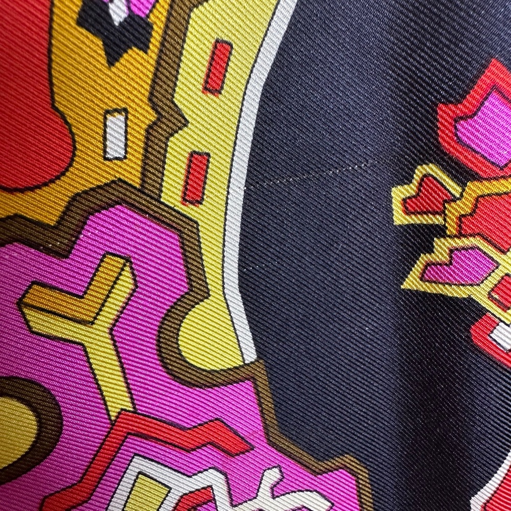 SEE by CHLOE Vibrant Silk Blouse, Multicolor | Sz. 10 - Picture 4 of 9